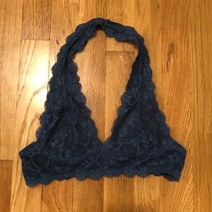 Blue Free People Halter Bralette